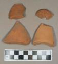 Ceramic, redware base sherds, undecorated