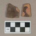 Ceramic, redware body sherds, glazed interior