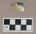 Ceramic, blue shell-edge pearlware rim sherd