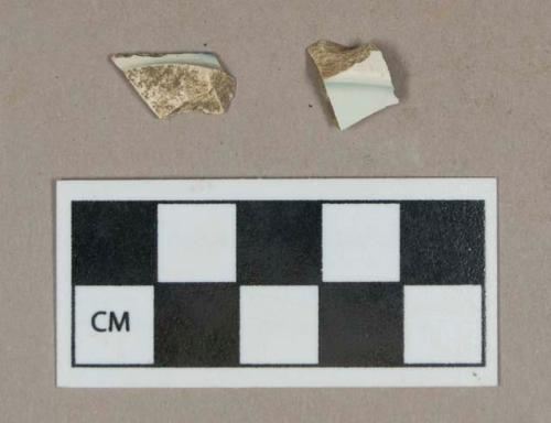 Ceramic, pearlware base sherds