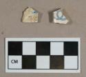 Ceramic, refined earthenware body sherds, blue transfer print