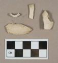 Ceramic, white clay pipe bowl fragments