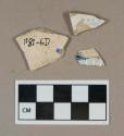 Ceramic, transfer-print pearlware body sherds