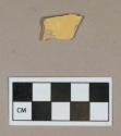 Ceramic, undecorated yellowware body sherd