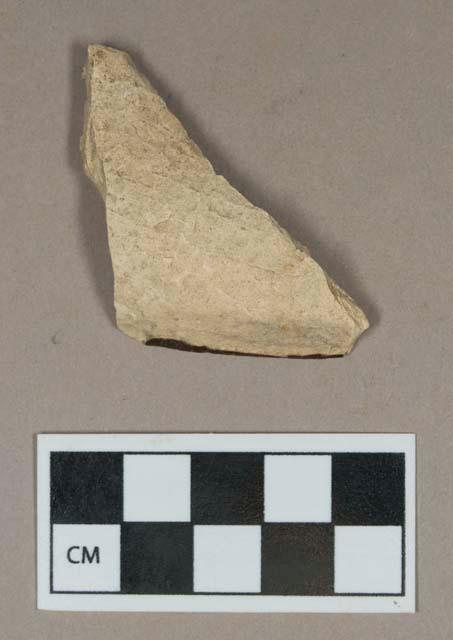 Ceramic, brown glazed buff bodied earthenware body sherd