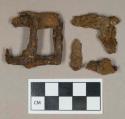 Metal, buckle fragments