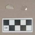 Glass, thin curved colorless glass fragments