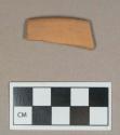 Ceramic, unglazed redware rim sherd