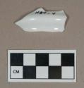 Glass, milk glass lamp fragment