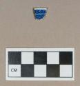 Ceramic, blue transfer printed pearlware rim sherd