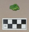 Glass, green bottle body glass fragment