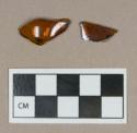 Glass, amber bottle body fragments