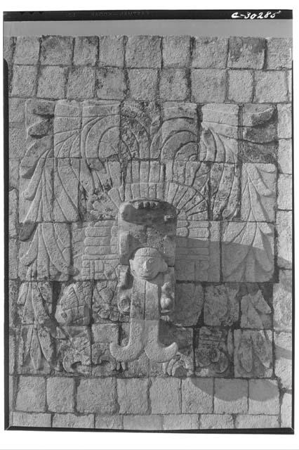 East panel at the Temple of Warriors