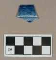 Ceramic, blue handpainted porcelain rim sherd