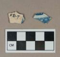 Ceramic, blue transfer print pearlware body sherds