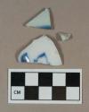 Ceramic, blue painted Chinese porcelain body sherds