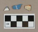 Ceramic, underglaze decorated refined earthenware body sherds