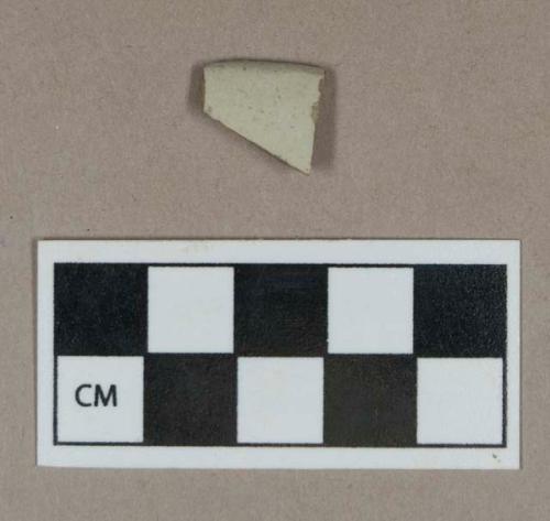 Ceramic, white salt glazed stoneware rim sherd