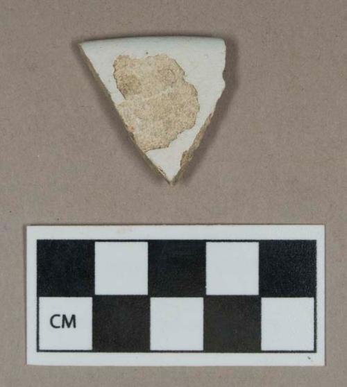 Ceramic, ironstone/white granite rim sherd