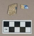 Ceramic, blue transfer print pearlware rim sherds