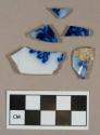 Ceramic, flow blue pearlware body sherds