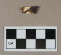 Ceramic, creamware body sherd, tortoiseshell decoration