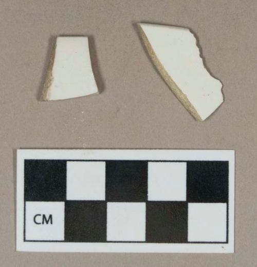 Ceramic, refined earthenware rim sherds, undecorated