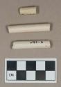 Ceramic, white clay pipe stem fragments, 5/64" bore diameter