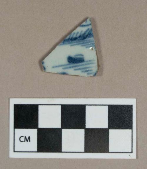 Ceramic, blue painted Chinese porcelain body sherd