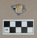 Ceramic, pearlware base sherd, blue transfer print