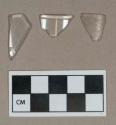 Glass, colorless tumbler rim fragments