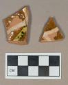 Ceramic, slip decorated redware body sherds