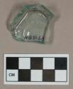 Glass, aqua tumbler base fragment