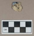 Ceramic, refined earthenware rim sherd, blue transfer print