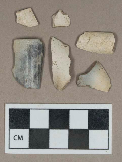 Ceramic, white clay pipe bowl fragments