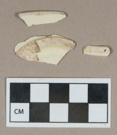 Ceramic, creamware base/foot rim sherds