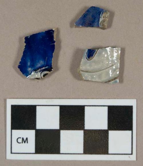 Ceramic, grey-bodied Rhenish stoneware body sherds