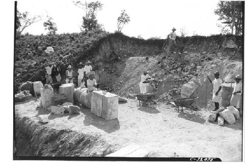 East end under excavation at Mercado Corridor.