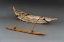 Model of outrigger canoe