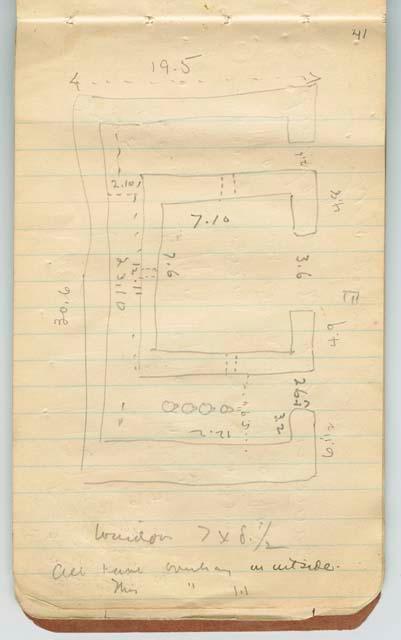 Notebook "Planchon de las Figuras", page 41 floor plan