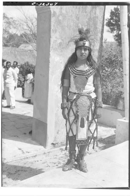 Maya queen costume made at Chichen for Fiesta in Dzitas in 1931.