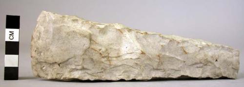 Chipped limestone wedge