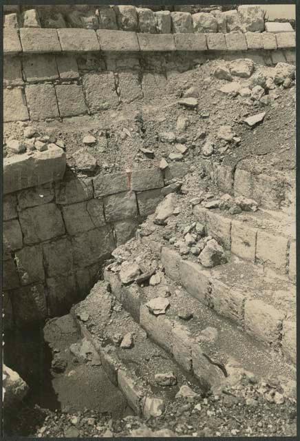 Temple of Wall Panels, stairway