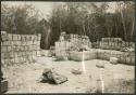 Temple of the Interior Atlantean Columns, after excavation