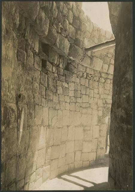 Caracol, northwest section of exterior corridor after repair