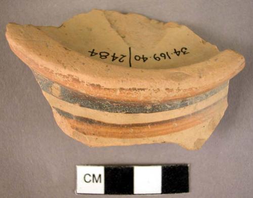 Mycenaean pottery base with rings