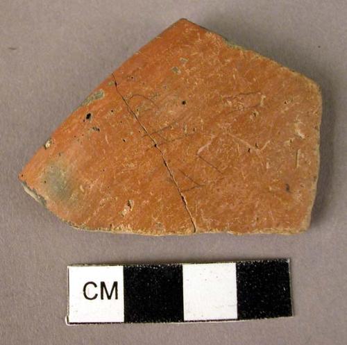 Pottery bowl rim sherd,