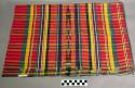 Apron pattern - multicolored plaid of all cotton with compound weft stripes & in