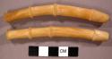 Sheep horn pipe stems; drilled with same type of drill as K17