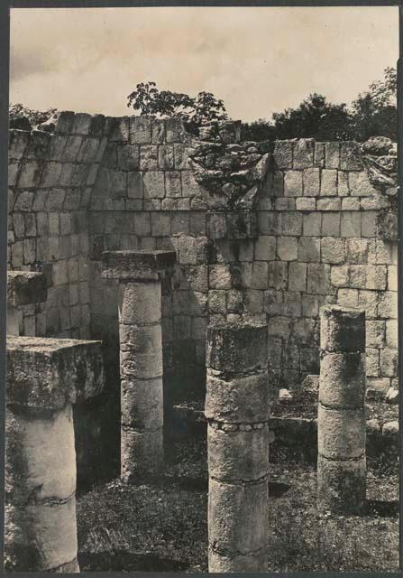 Temple of the Wall Panels, southeast corner of colonnade